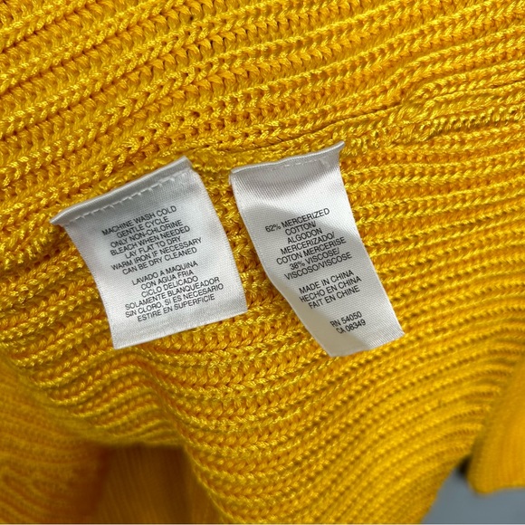 NEW Jones New York 3/4 sleeve sunflower knitted button front cardigan sweater 1X - Picture 9 of 10